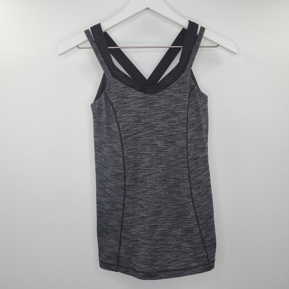 Lululemon Run For Gold Tank Heathered Gray Rare - Picture 2 of 7